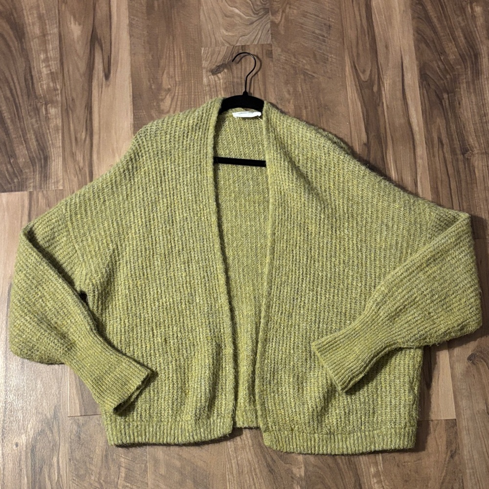 American Vintage Green Women's Cardigan East Open